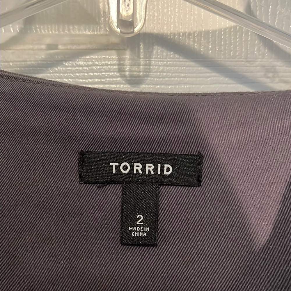 Torrid Charcoal Button-Front Jacket Size 2 - Picture 2 of 11